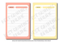 Pastel Colors Printable Notebook, Paper Writing paper Bundle Product Image 5