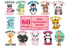 Funny Baby Quotes SVG Bundle, Newborn Sayings Product Image 5