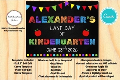 Last day school chalkboard sign Canva back to school poster Product Image 4