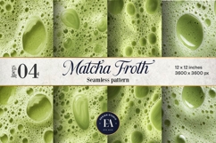 Matcha Foam Pattern, Matcha Froth Texture Digital Paper Product Image 1