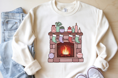 Christmas Gingerbread House, Fireplace, Gingerbread Man PNG Product Image 5