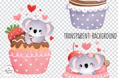 Valentine&#039;s Koala Cupcake Clipart, Koala clipart, Baby Product Image 2
