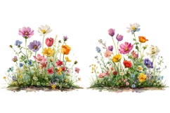 14 Watercolor Wildflower Clipart Bundle, Botanical Flowers Product Image 5