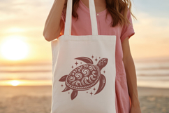 Ornamental Sea Turtle SVG | Tribal Turtle Mandala Cut File Product Image 2