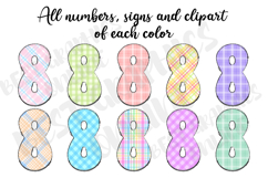 Plaid Alphabet Doodle Letters and Numbers, Easter Letters Product Image 4