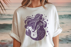 Mermaid SVG Cut Files| 4 Elegant Mermaid Silhouettes Product Image 4