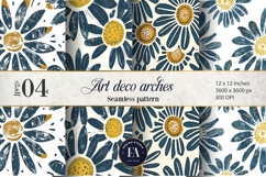 Daisy Floral Pattern | Block Print Daisy Texture Product Image 1