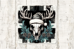 Dark Christmas Square Coasters Sublimation PNG Clipart Product Image 3