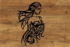 Stunning Mermaid Princess with Zentangle Mandala Product Image 4