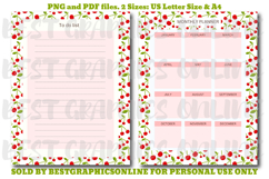Cherries Daily Planner Printable Pack US Letter Size and A4 Product Image 5