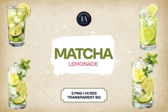 Matcha Lemonade Clipart Bundle 3 PNG Product Image 1