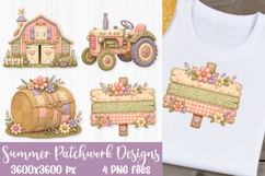 Pastel Summer Patchwork Sublimation PNGs Product Image 3