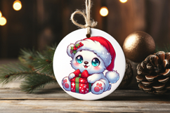Christmas Polar Bear Sublimation PNG | Cute Kawaii Designs Product Image 2
