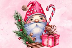 Watercolor Christmas Gnome Clipart Product Image 5