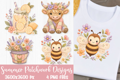 Summer Patchwork Sublimation Designs PNG Files Product Image 2