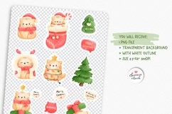 Christmas cat sticker, Meowy Christmas sticker Product Image 3