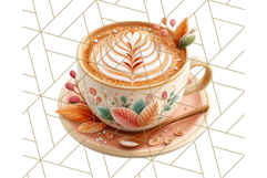 Pastel Coffee Mug Clipart PNG, Latte Iced Coffee Tea Cups Product Image 4
