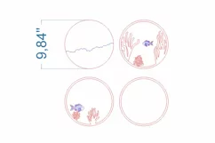 Fishes Baby Name Sign SVG laser cut file for Glowforge Product Image 4