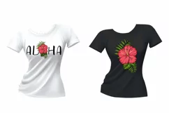 Aloha Hibiscus PNG, ALOHA inscription, PNG Beach Product Image 2
