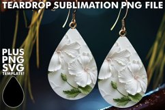 Summer Glitz Floral Teardrop Earring Sublimation Product Image 1
