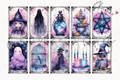 Pastel Halloween Tarot Cards Clipart, Watercolor Halloween Product Image 4