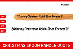 Christmas Wooden Spoon Handle Quotes SVG - Christmas Spirit Product Image 1