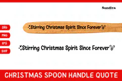 Christmas Wooden Spoon Handle Quotes SVG - Christmas Spirit Product Image 1