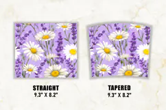 Daisy & Lavender Flower Tumbler Wrap | 20 oz tumbler wrap Product Image 2