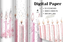 pink glitter Background Wallpaper Sparkles Digital Paper_21 Product Image 1