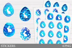 Easter Bunny Sticker Design. Easter Sticker Printable Product Image 1