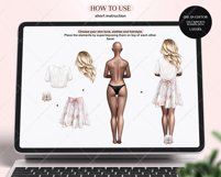 Shabby Chic Woman CLipart, Fashion Product Image 4