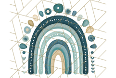 Boho Rainbow PNG Clipart, Earthy Arches &amp; Minimal Shapes Product Image 4