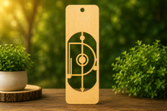 Personalized Letter D Wooden Bookmark with Modern Geometric Product Image 1
