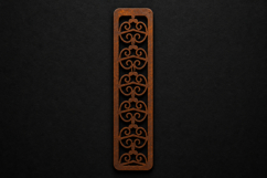 Elegant Rustic Wooden Geometric Bookmark Design Product Image 1