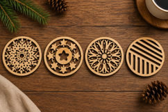 Mandala Coaster Laser Cut Files Bundle Product Image 1