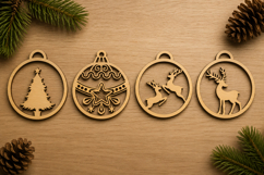 Christmas Ornament Laser Cut Files Bundle Product Image 1