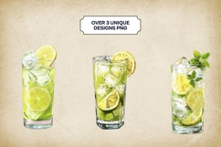 Matcha Lemonade Clipart Bundle 3 PNG Product Image 2
