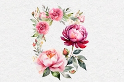 Watercolor Peonies Frame, PNG Product Image 2