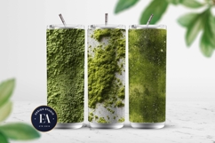 Matcha Powder Texture, Green Matcha Dust Digital Paper Product Image 2