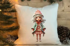 Christmas Little Girl Clipart Sublimation, Christmas PNG Product Image 4