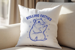 Rolling Fatties Funny Hamster SVG - Cute Chubby Animal Product Image 4