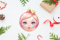 Christmas Ornament Faces Clipart Product Image 4