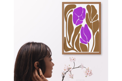 Abstract Floral Outline Modern Embroidery Design Product Image 4