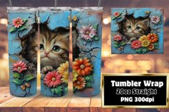 3D Wall Hole Wrap: Adorable Animals for Spring Tumbler Product Image 1