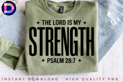 The Lord Is My Strength Psalm 28:7 Christian Faith Bible Product Image 4