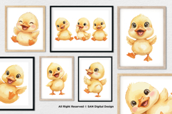 15 Bundle Watercolor Cute Baby Duck Cute Animal Farm Yellow Product Image 4