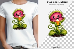 Cute halloween venus flytrap png design for T-shirts Product Image 4
