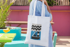 Geometric Sailboat &amp; Waves Embroidery Design Product Image 4