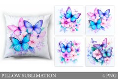 Butterflies Pillow Sublimation. Butterflies Sublimation Product Image 1