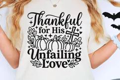 Thankful For His Unfailing Love Svg, Thanksgiving Svg. Product Image 5